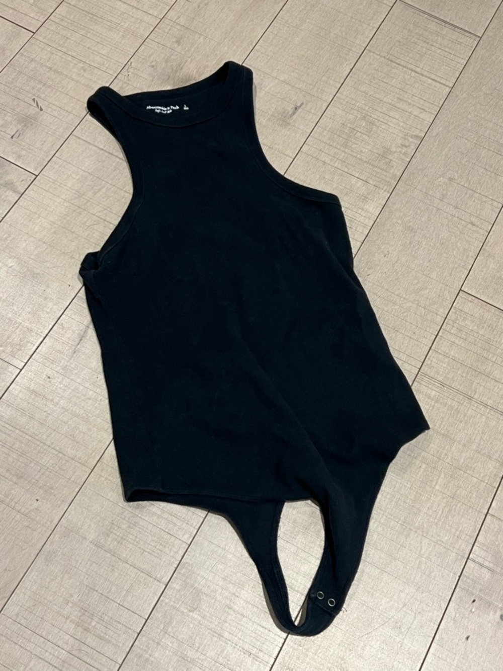 🧸2/$30🧸 Abercrombie & Fitch Ribbed High Neck Bodysuit — Black - Picture 2 of 7